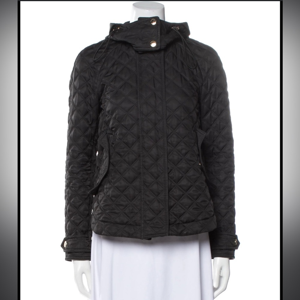 Burberry Black Quilted Hooded Jacket - Picture 10 of 15